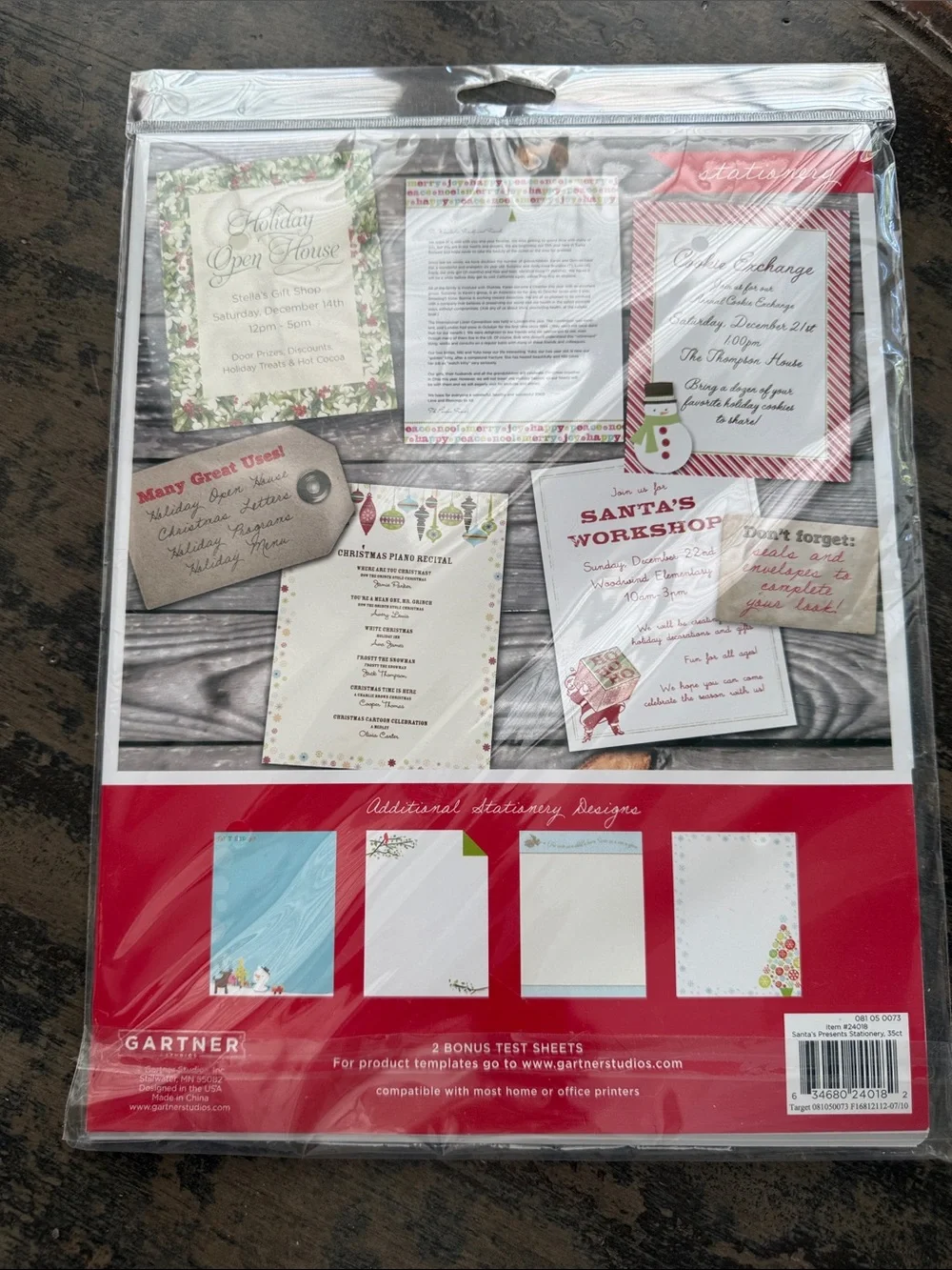 Lot of 10 Packages Themed Stationary Collection 8.5 x 11 inch